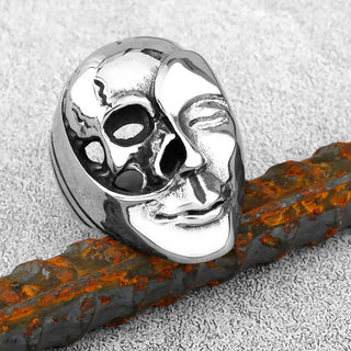 Fashion Retro Hip-hop Smile Face Skull Ring Men Street Rock Punk Jewelry Stainless Steel Ring Man Best-selling Product