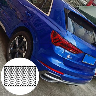 1Pcs Car Rear Tail Light Honeycomb Gaphic Stickers Hollow Auto Lamp Light Film Taillight Lamp Cover Shield 48*30cm