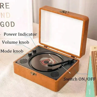 High Quality Retro CD Player Built-in Speaker Bluetooth Professional Fever Portable Lossless Stereo CD Player USB Play CD Player