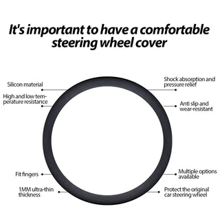 Silicone Car Steering Wheel Cover Elastic Protetive Cover Multi Color Auto interior Silica Gel Decoration Covers For Men Women