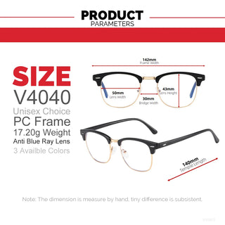 VIVIBEE Vintage Anti Blue Light Blocking Glasses Men Square Ray Filter Women Gaming Eyeglasses Black Frames Computer Eyewear