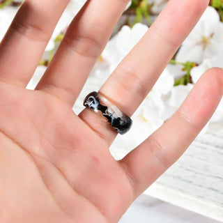 2020 New Hot Sale Unisex Charm Clear Wood Resin Ring Handmade 5 Colors Epoxy Ring Colorful Round Personality Rings for Women