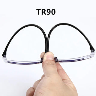 New Diamond-cut Bifocal Progressive Reading Glasses Men Blue Light Blocking Multifocal Eyewear Ultralight Rimless Eyeglasses