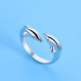 Silver Color Dolphin Ring Simplicity Fashion Exquisite Student Girlfriend Jewelry Accessories Wedding Party