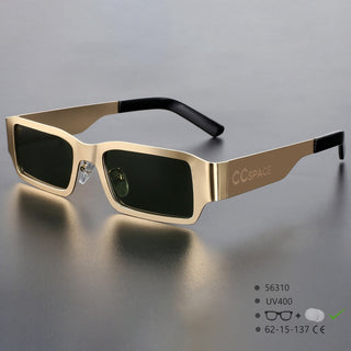 56310 Retro Y2K Sunglasses Women Men Brand Design Mirror Rectangle Vintage Unisex Sun Glasses Metal Shades Oculos Uv400