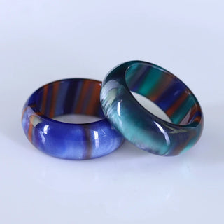 Korea Fashion Rings Simple Aesthetic Acetate Colorful Acrylic Round Rings For Women Girls Jewelry Geometric Resin Ring