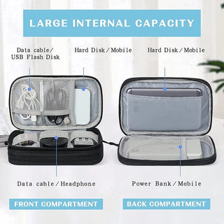 Travel Organizer Bag Cable digital accessories storage bag Portable Waterproof Double Layers Storage Bags Power hard drive case