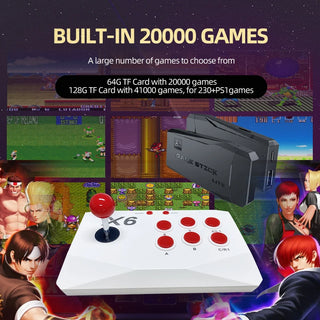 VILCORN Arcade Video Game Console 4K TV Game Stick with Double Arcade Joysitck 41000 Games For MAME/Sega/PS1/Atari Kid Gift