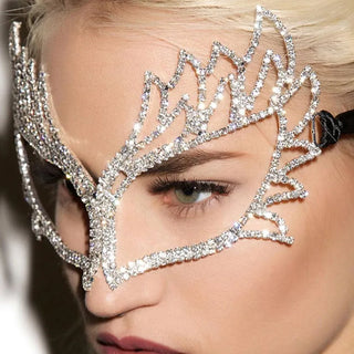 Stonefans Exaggerated Rhinestone Sexy Mask Handmade Women Festival Face Accessories Crystal Prom Party Mask Masquerade Jewelry