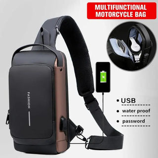 Newest Men Anti Theft Chest Bag Shoulder USB Charging Crossbody Package School Short Trip Messengers Gym Men