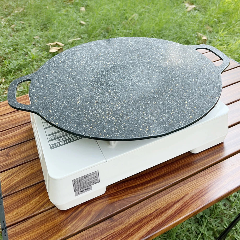 29/30/33/36CM Non-stick BBQ Grill Pan Korean Barbecue Plate Grill Meat Pot Plancha Para Cocinar Outdoor Camping Bakeware Fry Pan