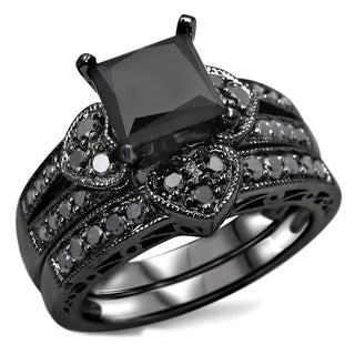 Luxury Rings Unique Female Black Oval Inlaid Cross Border Rings Vintage Big Wedding Rings For Women Men Jewelry Gift Fashion