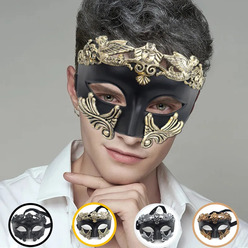 Party half face mask Man Gentleman Roman mask theme party masquerade party Halloween supplies