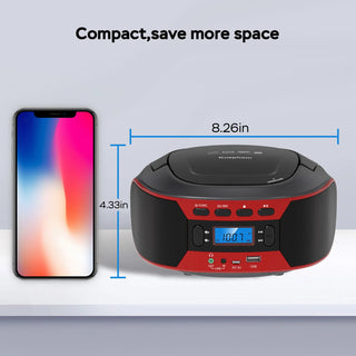 Wireless Bluetooth Portable Speaker Cd Walkman Multifunctional FM Stereo Radio with USB and CD Player FM Hand-operated Boombox