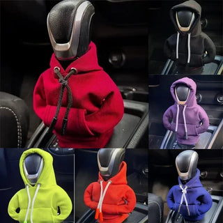 Colorful Style Night Glowing Hoodie Car Gear Shift Cover Fashion Gearshift Hoodie Car Gear Shift Knob Cover Manual Gear Cover