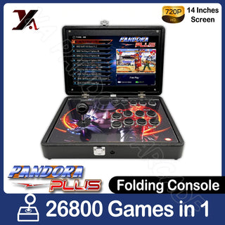 2023 Pandora Arcade Box Video Game Console 26800 in 1 Folding Foldable Mini Arcade Game Machine Cabinet Bartop 720P HD Screen