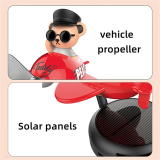 Helicopter Diffuser Fragrance Bear Pilot Air Fresheners Solar Plane Air Freshener Airplane Rotary Propeller Air Freshener