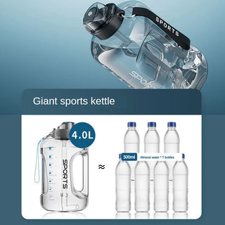 1700ML/2500ML/3800ML Fitness Cup Bpa Free Drinking Bottle Large Capacity Portable PC Sports Water Bottle With Straw