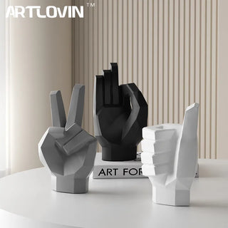 Modern Abstract Gesture Art Decor,Thumbs Up/Yeah/Ok Model For Home/Living Room/Bookcase/Wine Cabinet/Office/Desktop Decoration