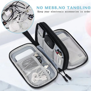 Travel Organizer Bag Cable digital accessories storage bag Portable Waterproof Double Layers Storage Bags Power hard drive case