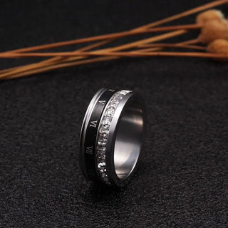 High Quality Stainless Steel Roman Numerals Matte Bright Charm Rings Men Women Jewelry New Brand Wedding Party Rings anillo