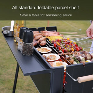 Outdoor Charcoal BBQ Grill Portable Smokeless Household Courtyard Barbecue Tool Set Barbecues Outdoors Camping Barbacoa Stand