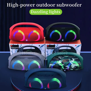 Portable Waterproof 100W High Power Bluetooth Speaker RGB Colorful Light Wireless Subwoofer 360 Stereo Surround TWS FM Boombox