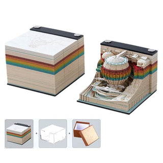 Magic Castle 3D Notepad 2024 Calendar Memo Pad Block Notes Hary Design Note Paper Stationery Accessories Novelty Gift