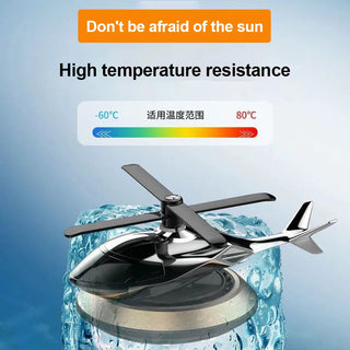 Solar Power Helicopter Air Freshener Car Dashboard Airjet Fragrance Creative Solar Energy Airplane Diffuser Alloy Plane Aroma