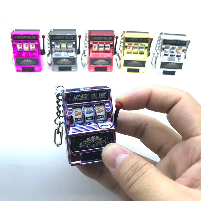 Mini hand-held slot machine toys men