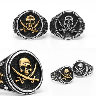 Punk Viking Pirate Sailor Skull Men Rings Stainless Steel Women Jewelry Gothic Rock Vintage Fashion Accessories Gift