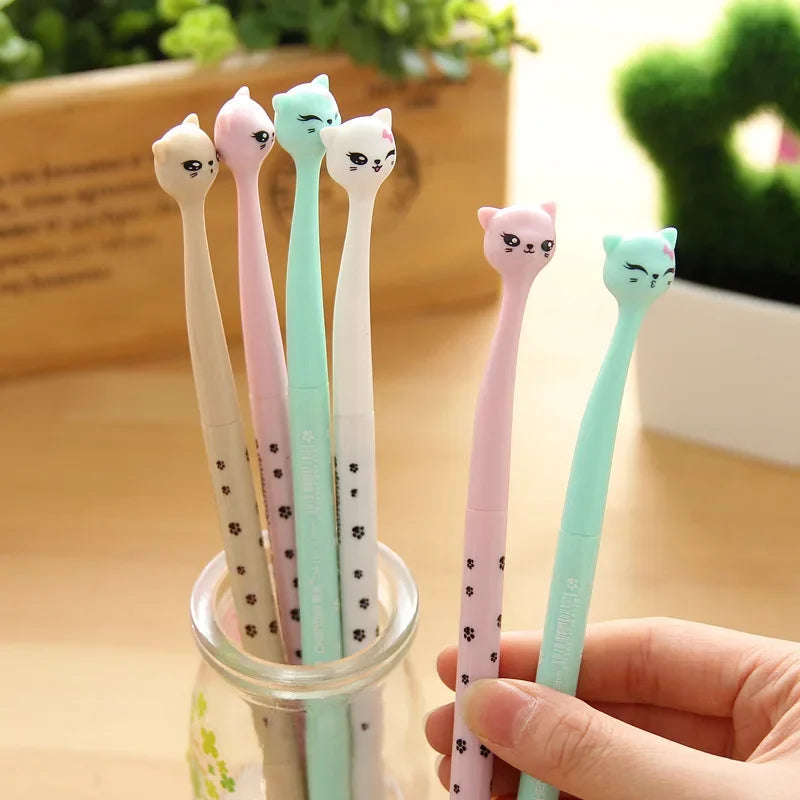 cartoon Cat Gel Pen kawaii stationery pens  Office supplies Writing pen school student supplies the gift of the child