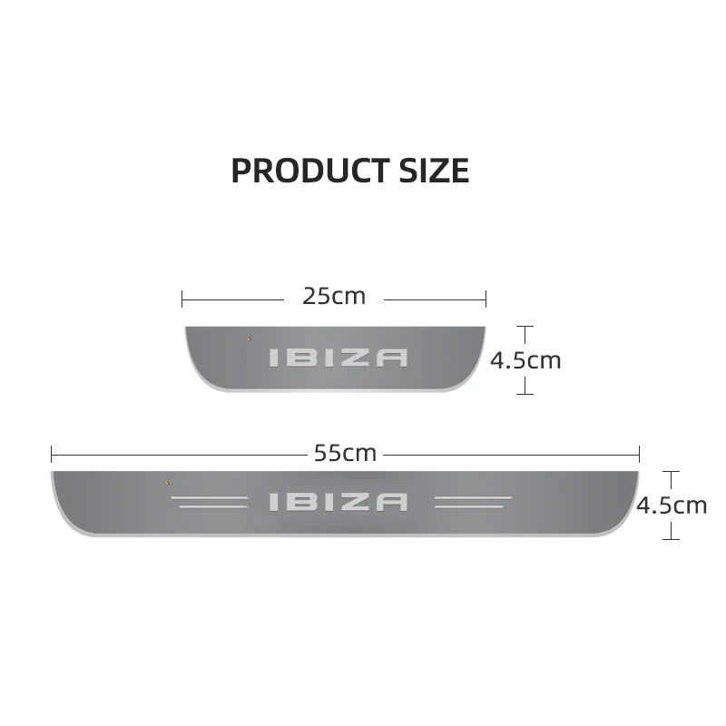 Custom Wireless LED Car Pedal Light Threshold Channel Wear Lights For SEAT Ibiza Leon Arona Ateca Arosa Exeo Tarraco auto parts