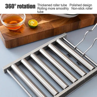 Sausage Roller Grill Rack Multi-Functional Outdoor Griller Stainless Steel Barbeque Hotdogs Steamer kitchen Grilling Machine