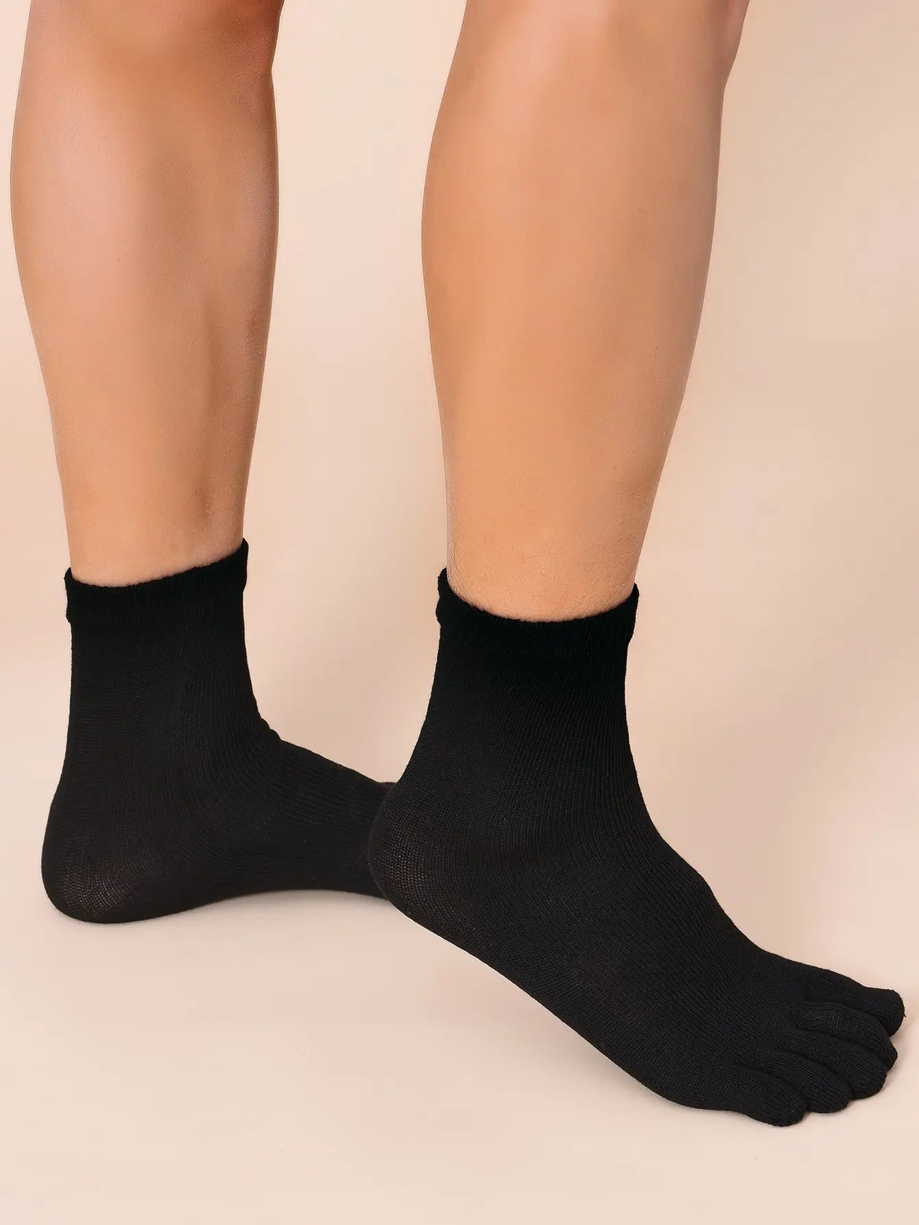 6 Pairs Men Socks Five-toe Breathable Socks Comfortable For Male Solid Colour Fashion Casual Middle Tube Cotton Socks