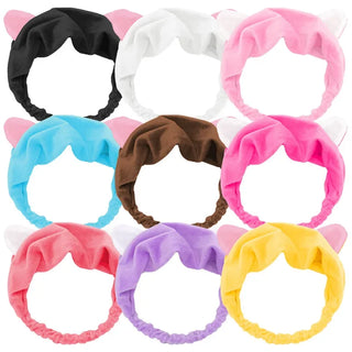 Multiple Styles Cute Elastic Cat Ears Headbands for Women Girls Makeup Face Washing Headband Hairdo Headwrap Hair Accessory