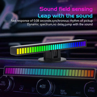 RGB Voice Control Synchronous Rhythm Light Internet Popular Colorful Music Ambient Light Car Desktop Induction Creative Led Pick