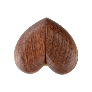 Women Heart Shaped Walnut Wood Ring Box Velvet Soft Interior Holder Organizer Jewelry Wooden Box for Case for Proposal Engagem