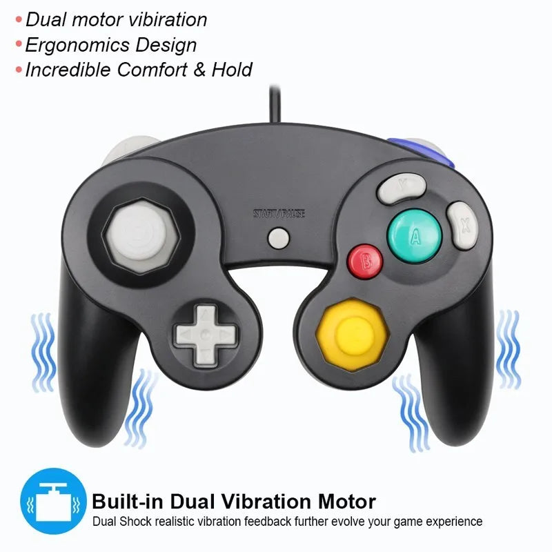 For Gamecube Controller USB Wired Handheld Joystick Compatible Nintend For NGC GC Controle For MAC Computer PC Gamepad