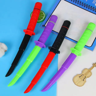 1Pcs Funny Colorful Cartoon Plastic Samurai Knife 0.5mm Gel Pen for School Supplies Students Office Cute Stationery Kids Gifts