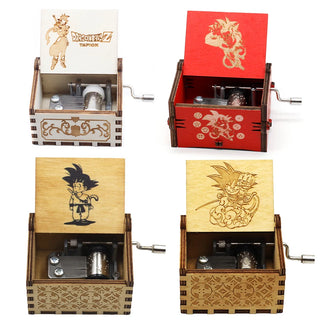 Top Sale Wood Hand Crank Music Box Dragon Ball Christmas Gift Birthday Gift New Year Gift