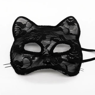 HOT Women Sexy Exotic Female Lace Mask Half Face Fox Cat Ear Cosplay Halloween Party Carnival Night Club Ball Punk SM Adult Game