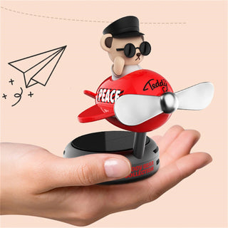 Helicopter Diffuser Fragrance Bear Pilot Air Fresheners Solar Plane Air Freshener Airplane Rotary Propeller Air Freshener