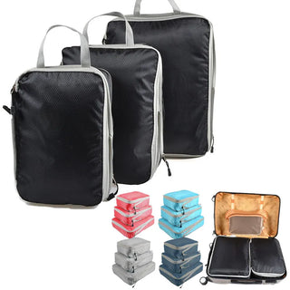 Travel Storage Bag Luggage Organizer Portable With Compressible Packing Cubes Foldable Waterproof Travel Suitcase Nylon Handbag