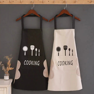 Hand-wiping Kitchen Cooking Apron Men Women Oil-proof Waist Overalls Apron Waterproof Household Coffee Wipe Adult Fashion