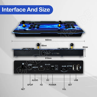 10888 in 1 Pandora Saga EX2 Box 3D WIFI Retro Arcade Game Console Cabinet Bartop 8 Way Joysticks Push Buttons Support Down Games