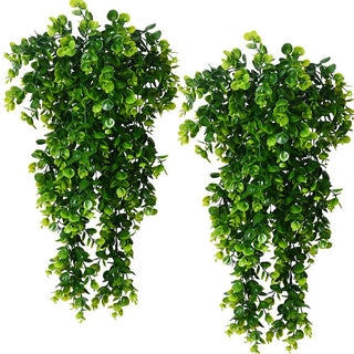 Artificial Plant Eucalyptus Vine for Home Garden Decor Green Leaves Fake Plant Ivy Outdoor Wall Hanging Wedding Party Decoration