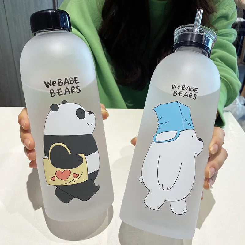 Large Capacity Carry Straw Large Mug Cute Food-grade Heat-resistant Good Feel Summer Daily Need Large Water Bottle Convenient