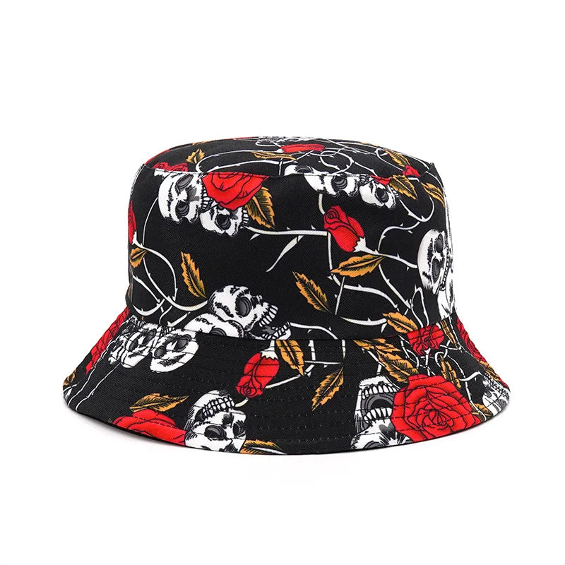 2023 Fashion Adult Bucket Hat Fisherman Hat Reversible Fishing Hat Graffiti Bob Caps Hip Hop Gorros Men Women