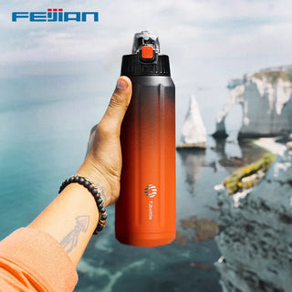 FEIJIAN Thermos Bottle 18/10 Stainless Steel Sports Water Bottle Keep Cold Bottle Vacuum Flasks Leak Proof 600ml